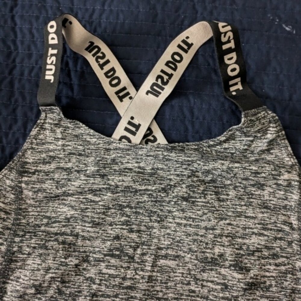 Nike Dri FIT Elastika Training Tank Top Youth  Small Girl Grey NWT 112025 - Picture 4 of 9
